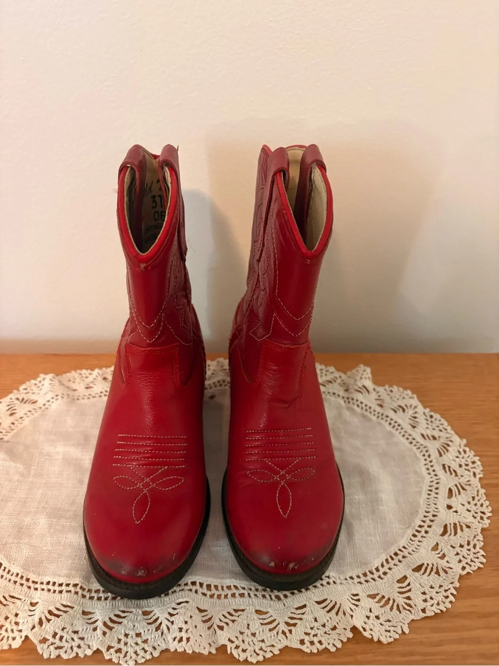 Kids Old West Red Cowboy Boots